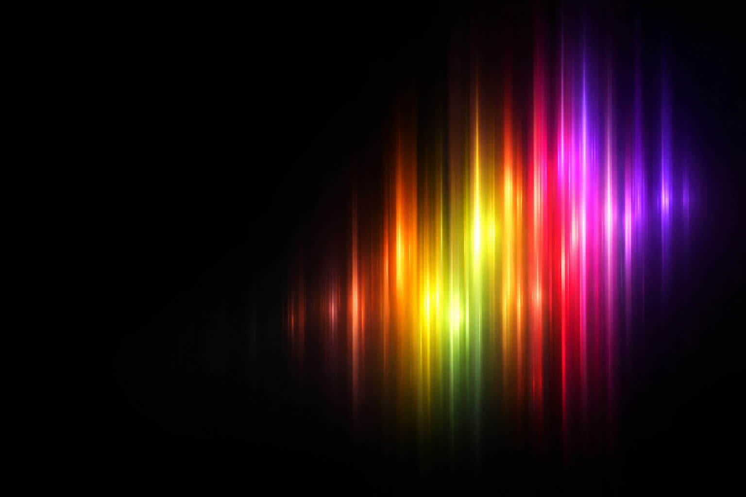 Colourful aurora light streaks